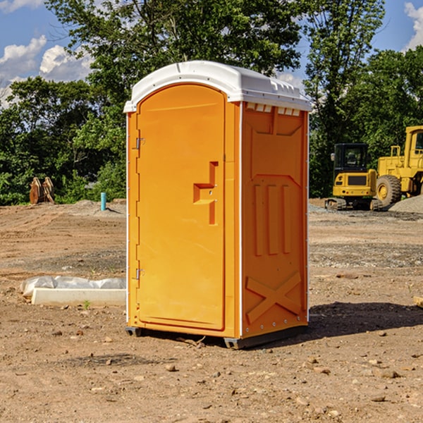 how often are the portable restrooms cleaned and serviced during a rental period in Parkers Settlement